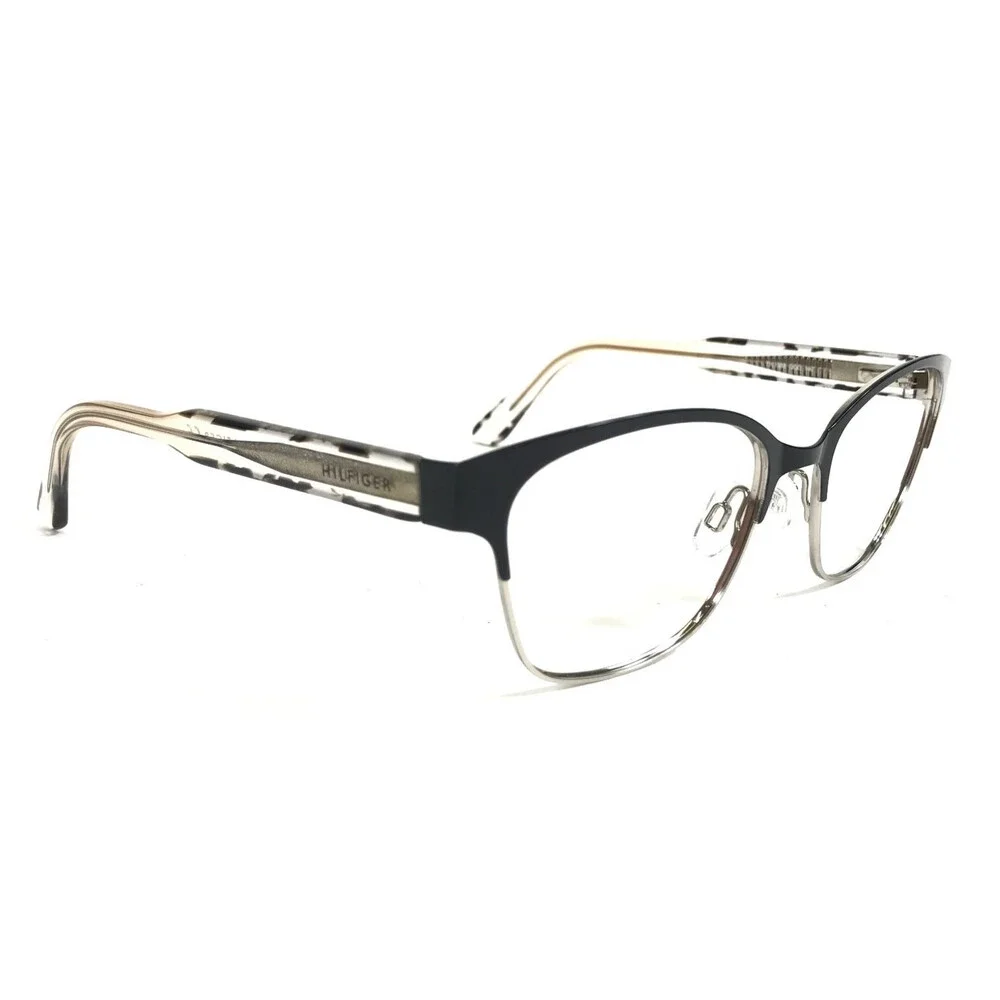 Tommy Hilfiger Eyeglasses Frames TH1388 QQO Black Gold Cat Eye 52-18-140